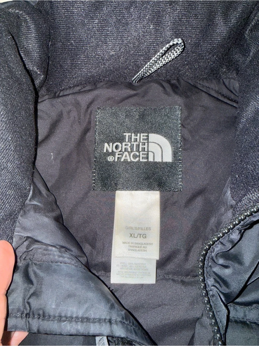 The North Face Black Down 600 Puffer Jacket - Girls XL‎